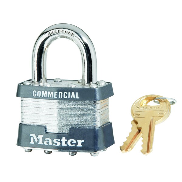 Master Lock Master Lock 1-5/16 in. H X 1 in. W X 1-3/4 in. L Steel 4-Pin Cylinder Exterior Padlock 1KA#2438 - main